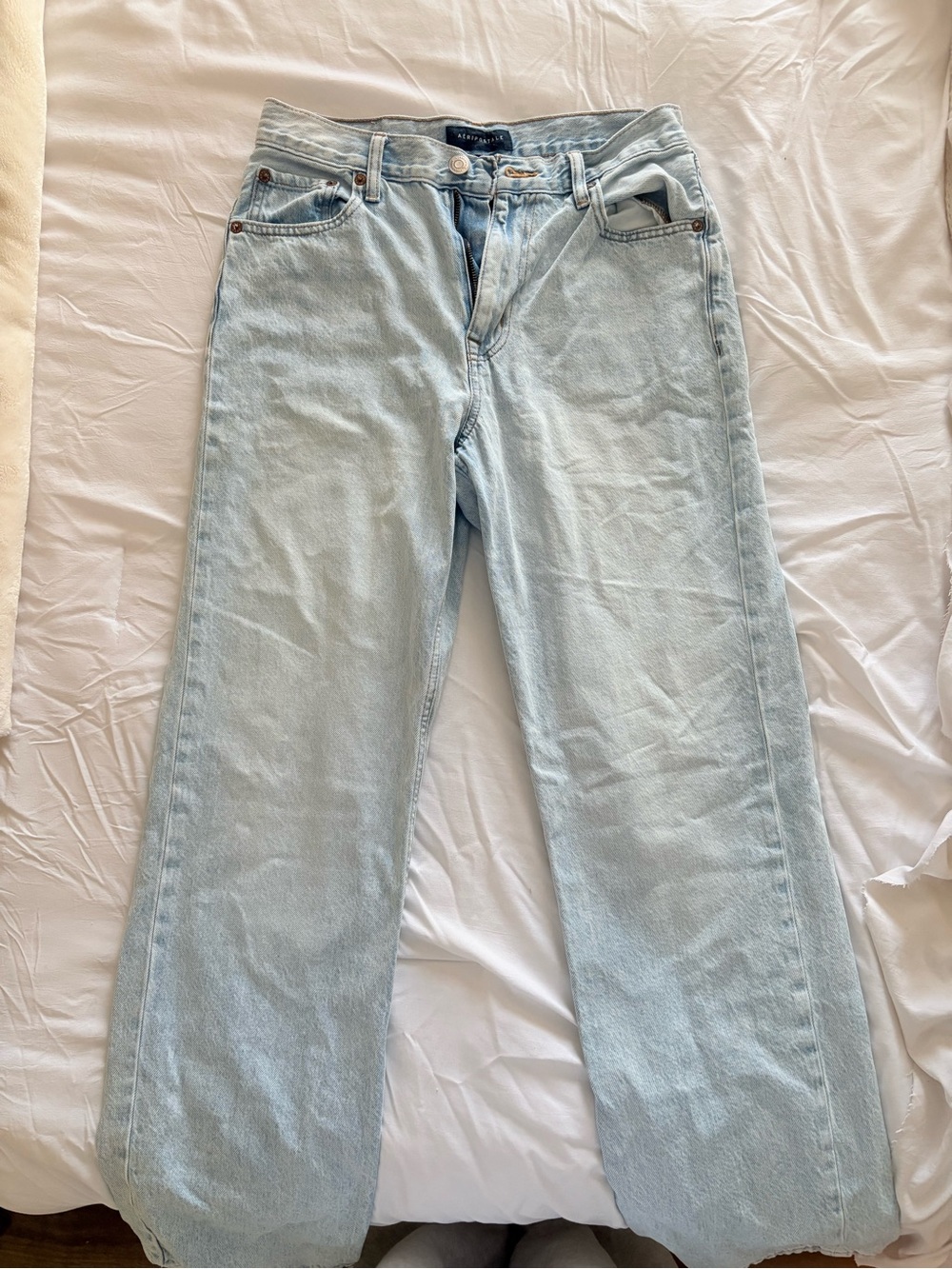 Light Blue Women's Straight-Leg Jeans